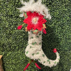 Patience Brewster for Department 56 Kris Krinkles Poinsettia Stocking